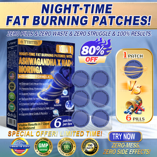 NIGHT-TIME FAT BURNING PATCHES has a surprise upgrade just for you! You've already got an amazing offer but now you've unlocked an even better one:You'll get a massive 50% off your next purchase - for the next two minutes only!